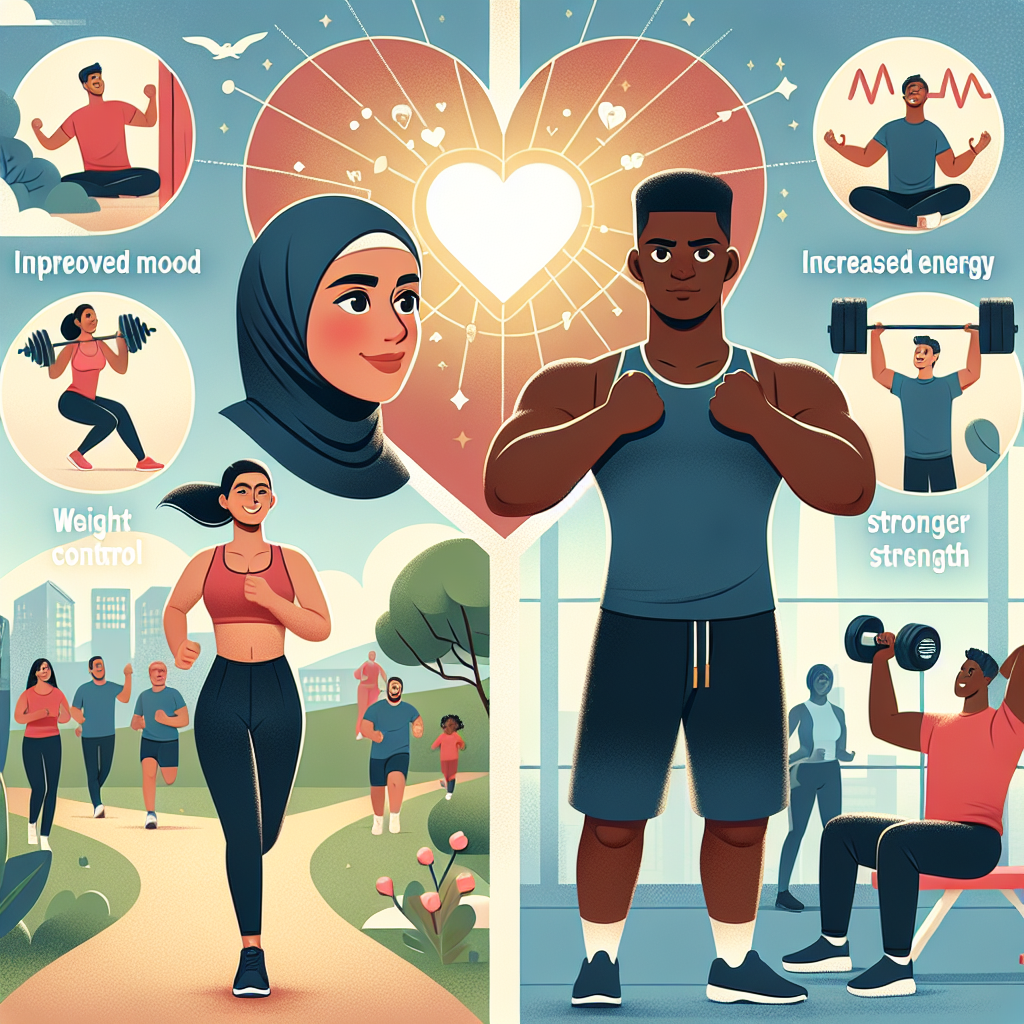 Regular exercise promotes a healthy lifestyle through improved fitness and physical activity, highlighting the benefits of exercising at home and structured exercise programs.